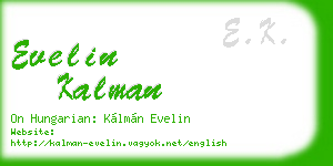 evelin kalman business card